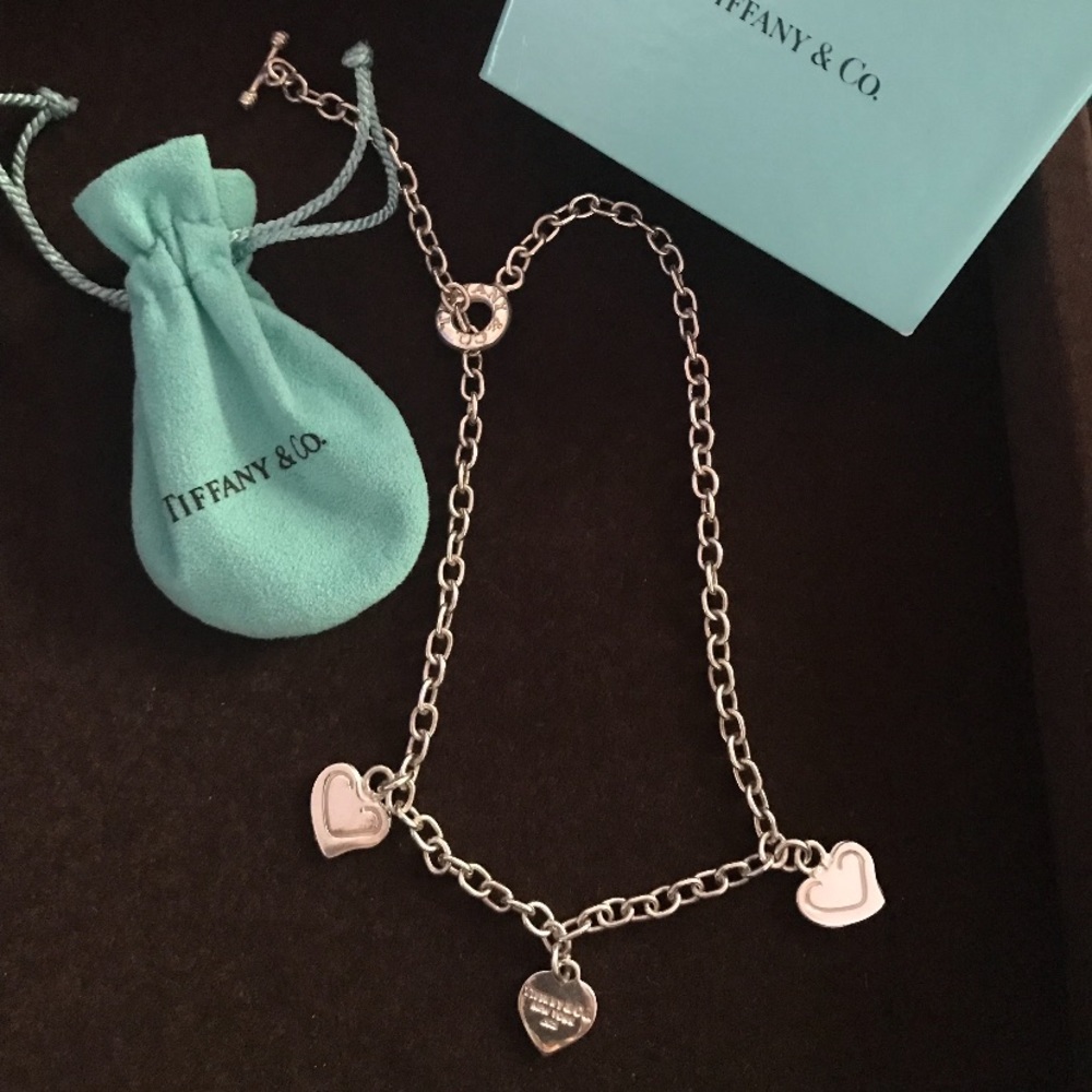 Tiffany & Co. Triple Heart Necklace Authentic